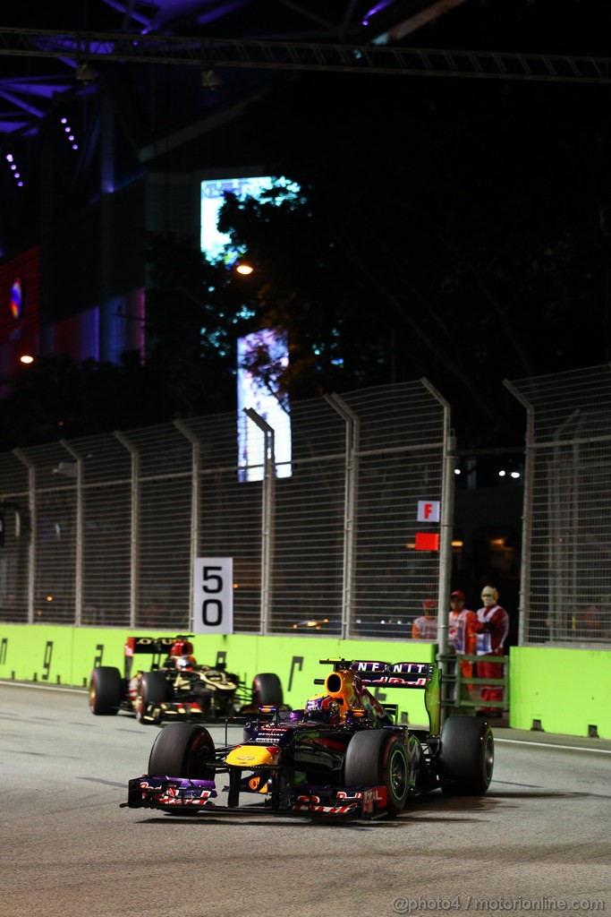 GP SINGAPORE, 22.09.2013- Gara, Mark Webber (AUS) Red Bull Racing RB9