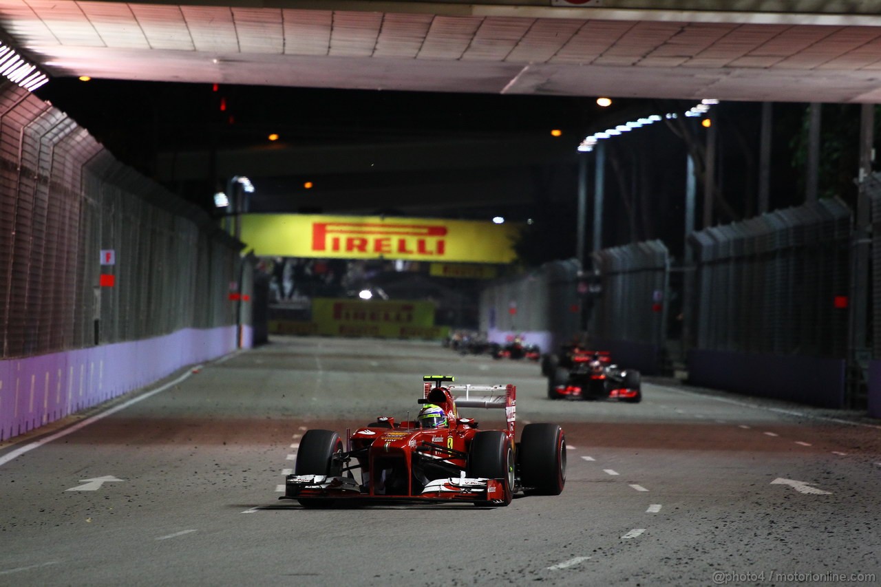 GP SINGAPORE, 22.09.2013- Gara, Felipe Massa (BRA) Ferrari F138