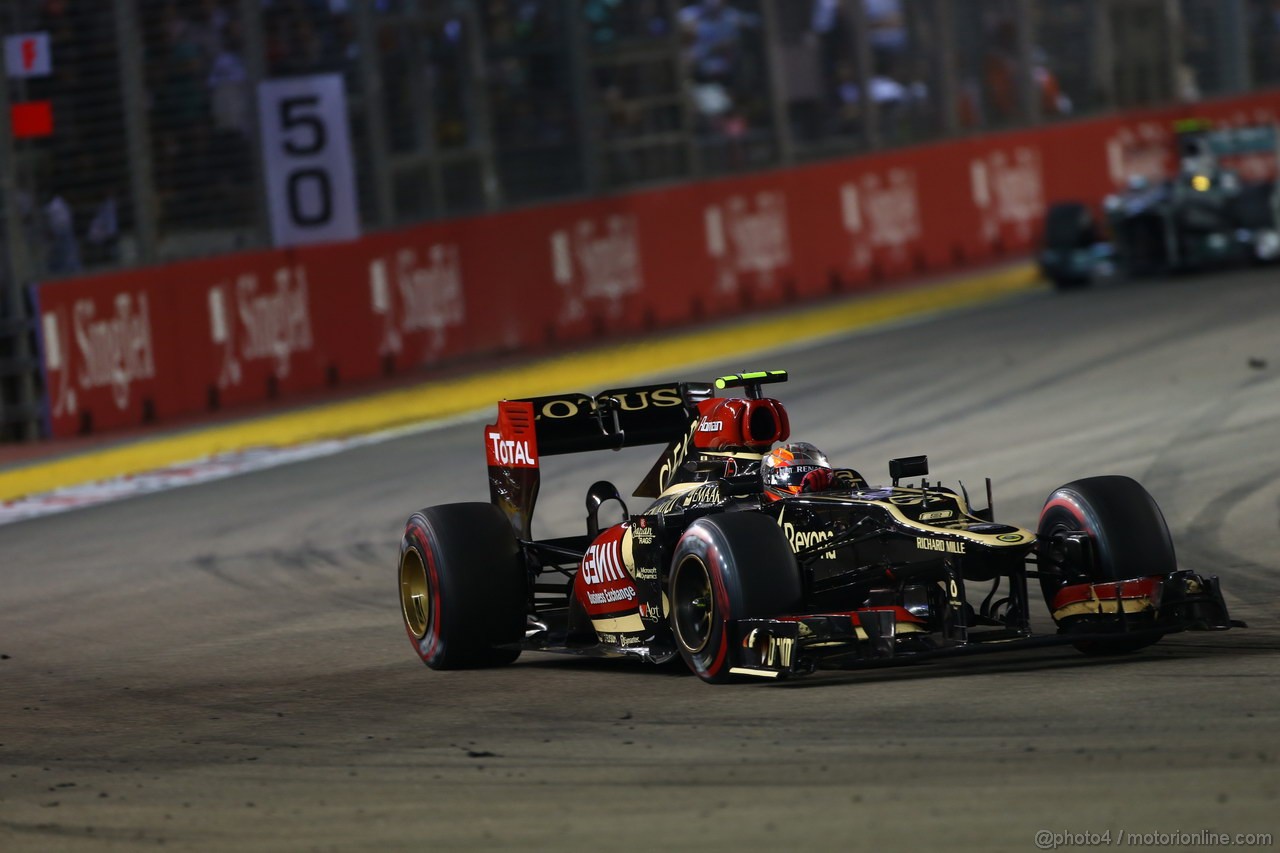 GP SINGAPORE, 22.09.2013- Gara, Romain Grosjean (FRA) Lotus F1 Team E213