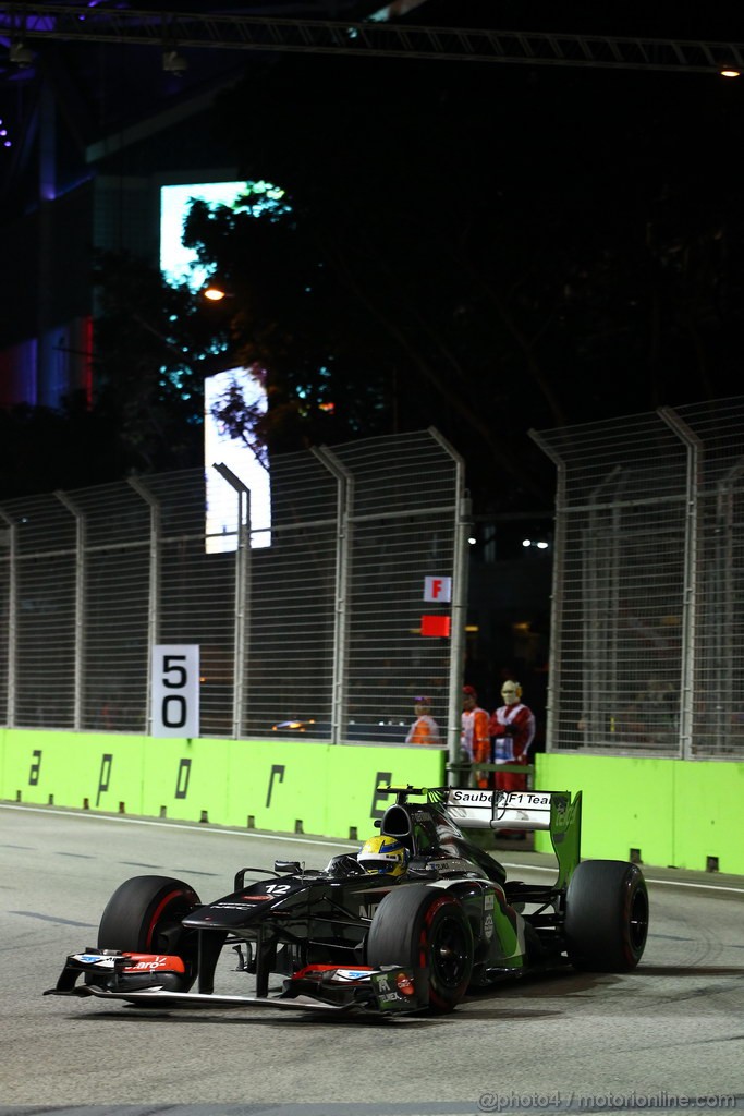 GP SINGAPORE, 22.09.2013- Gara, Esteban Gutierrez (MEX), Sauber F1 Team C32