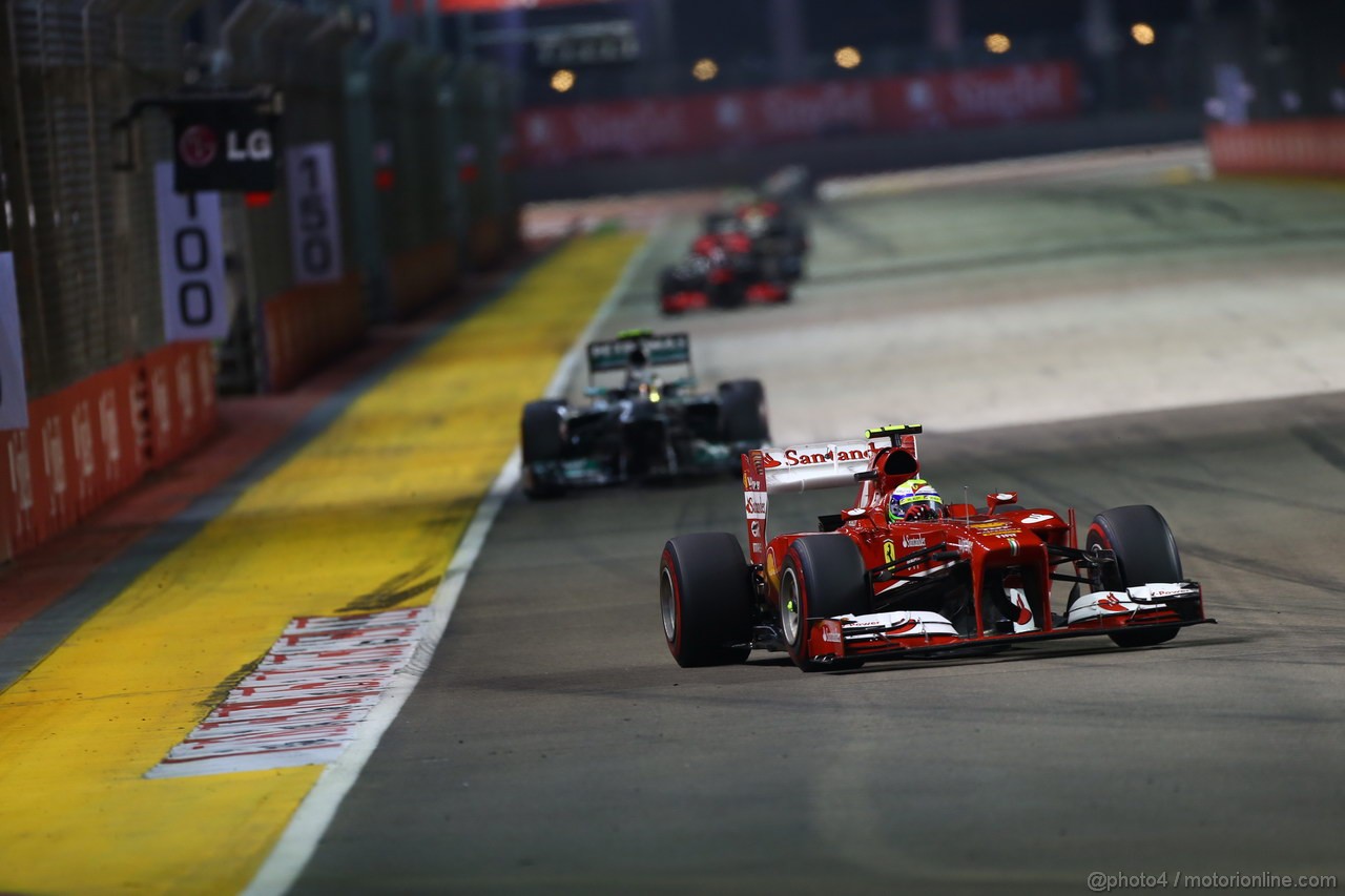 GP SINGAPORE, 22.09.2013- Gara, Felipe Massa (BRA) Ferrari F138