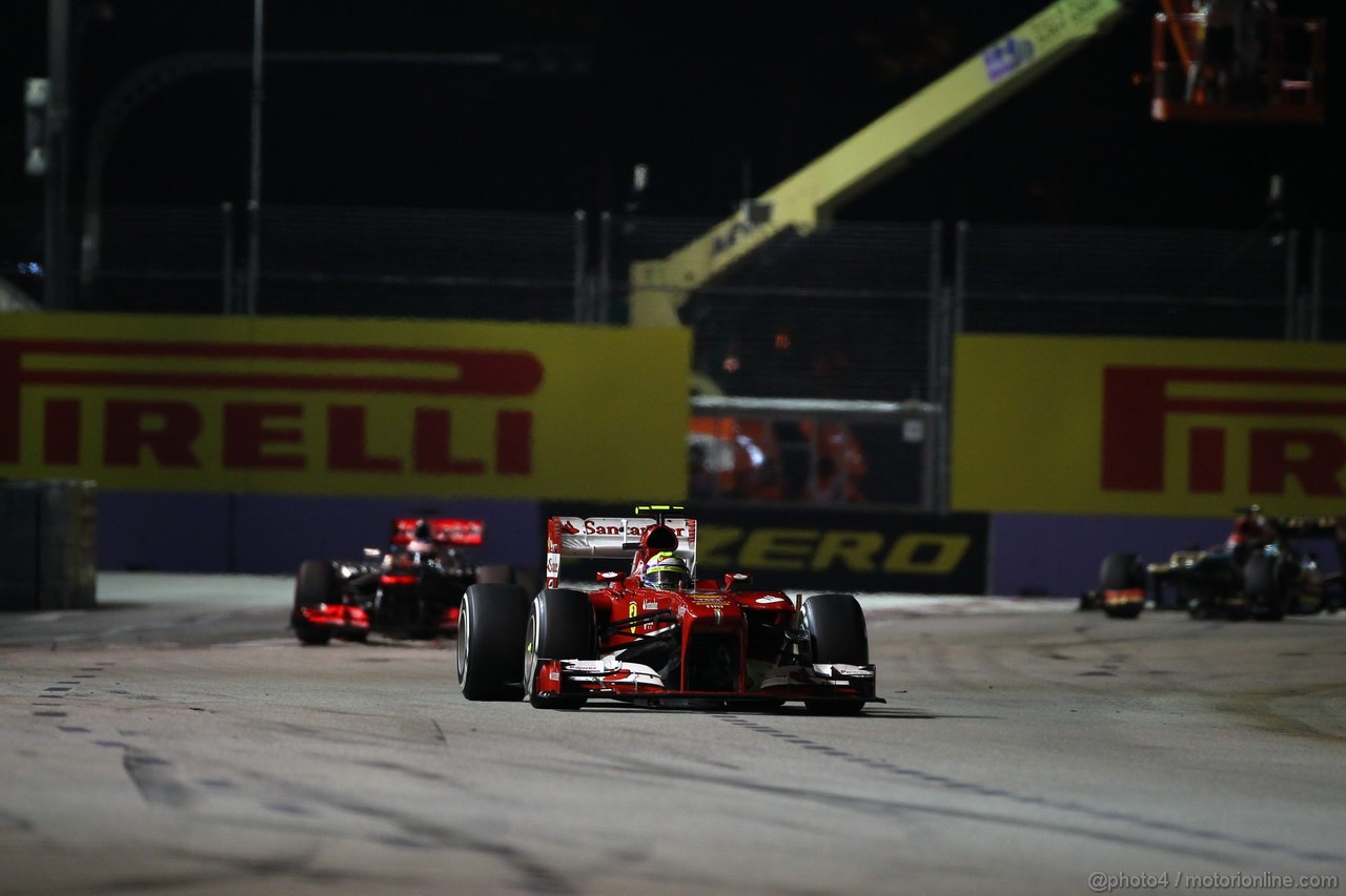 GP SINGAPORE, 22.09.2013- Gara, Felipe Massa (BRA) Ferrari F138