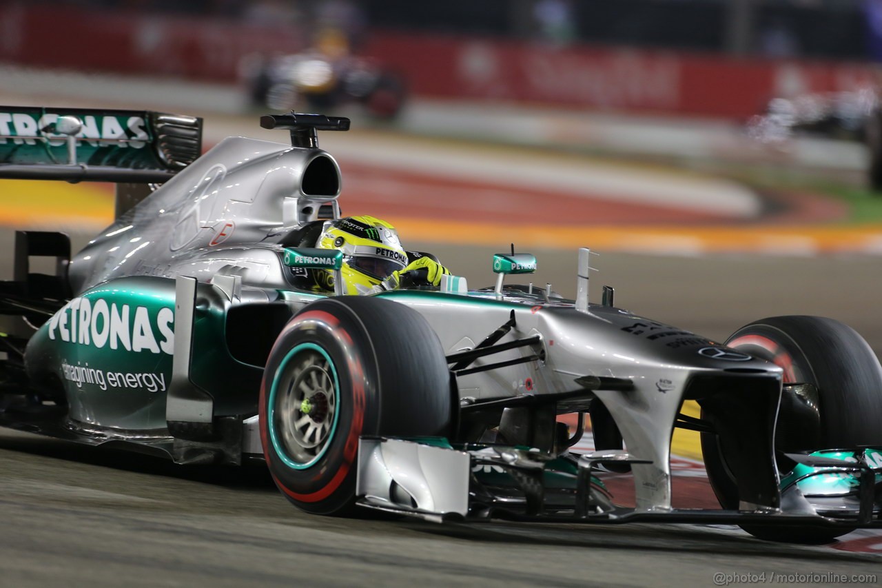 GP SINGAPORE, 22.09.2013- Gara, Nico Rosberg (GER) Mercedes AMG F1 W04