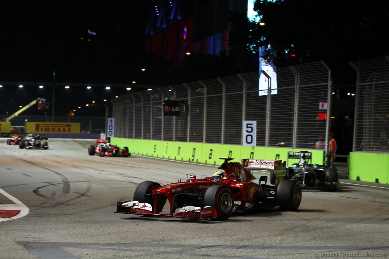 GP SINGAPORE, 22.09.2013- Gara, Felipe Massa (BRA) Ferrari F138