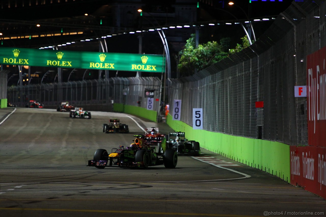 GP SINGAPORE, 22.09.2013- Gara, Mark Webber (AUS) Red Bull Racing RB9