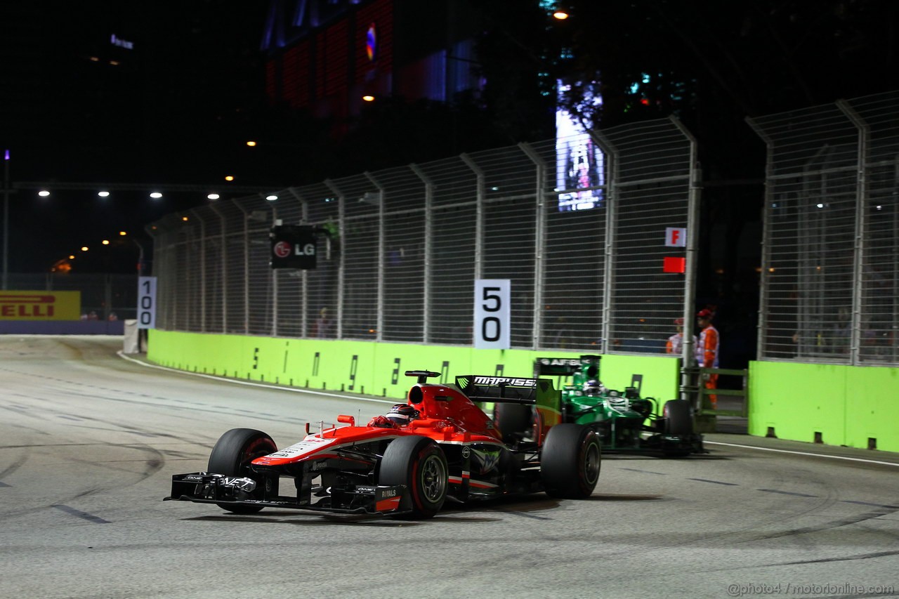 GP SINGAPORE, 22.09.2013- Gara, Jules Bianchi (FRA) Marussia F1 Team MR02