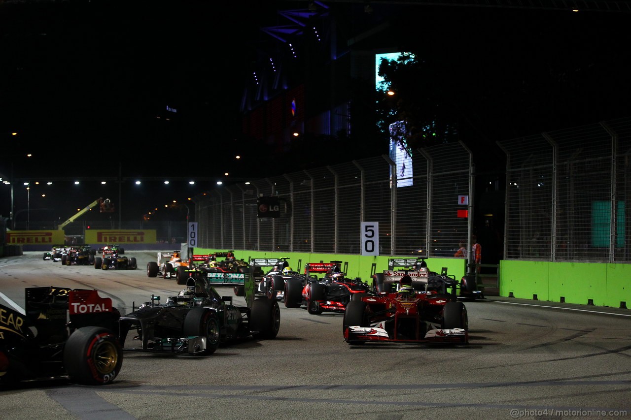 GP SINGAPORE, 22.09.2013- Gara, Felipe Massa (BRA) Ferrari F138