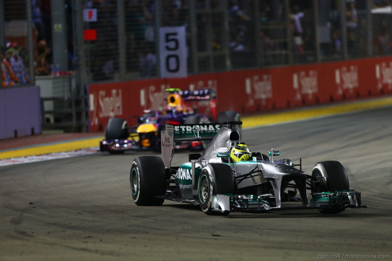 GP SINGAPORE, 22.09.2013- Gara, Nico Rosberg (GER) Mercedes AMG F1 W04