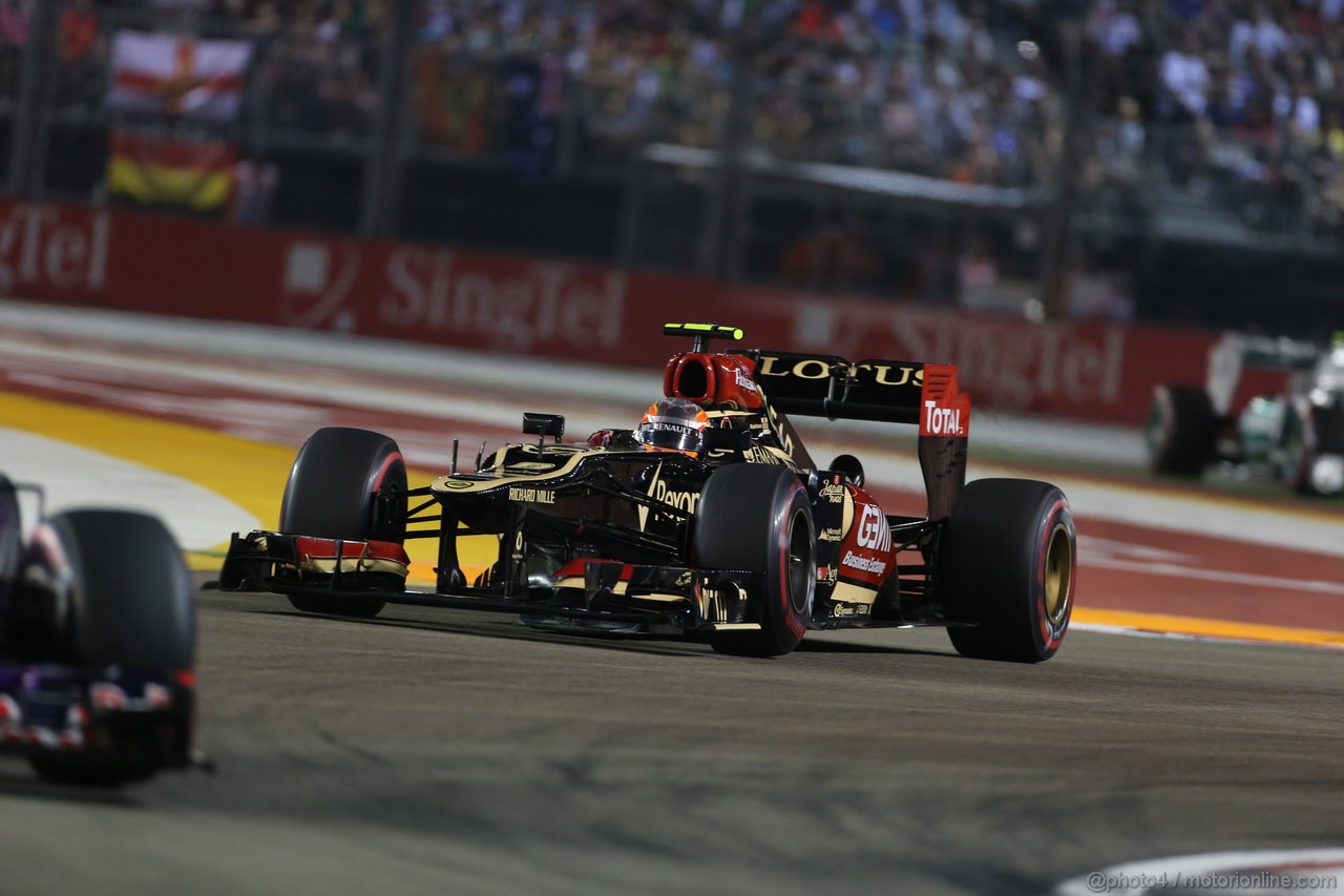 GP SINGAPORE, 22.09.2013- Gara, Romain Grosjean (FRA) Lotus F1 Team E213