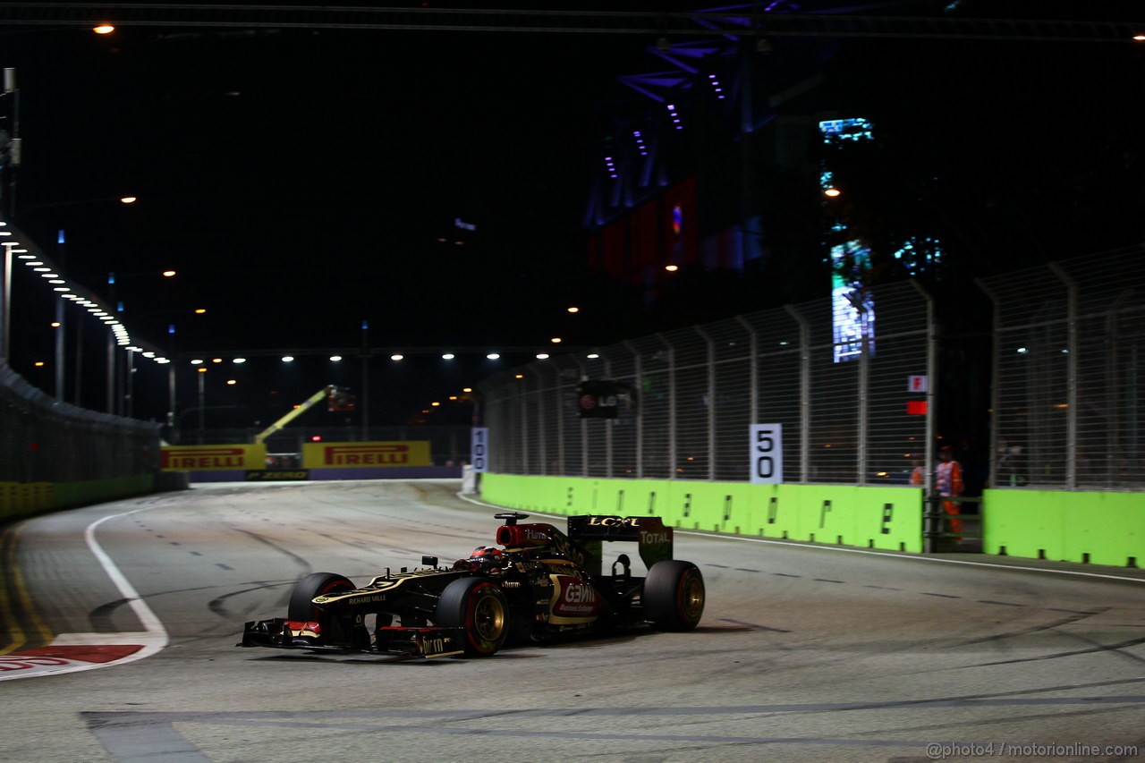 GP SINGAPORE, 22.09.2013- Gara, Kimi Raikkonen (FIN) Lotus F1 Team E21