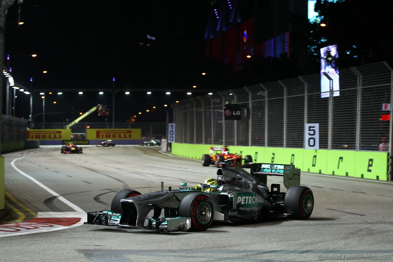 GP SINGAPORE, 22.09.2013- Gara, Nico Rosberg (GER) Mercedes AMG F1 W04