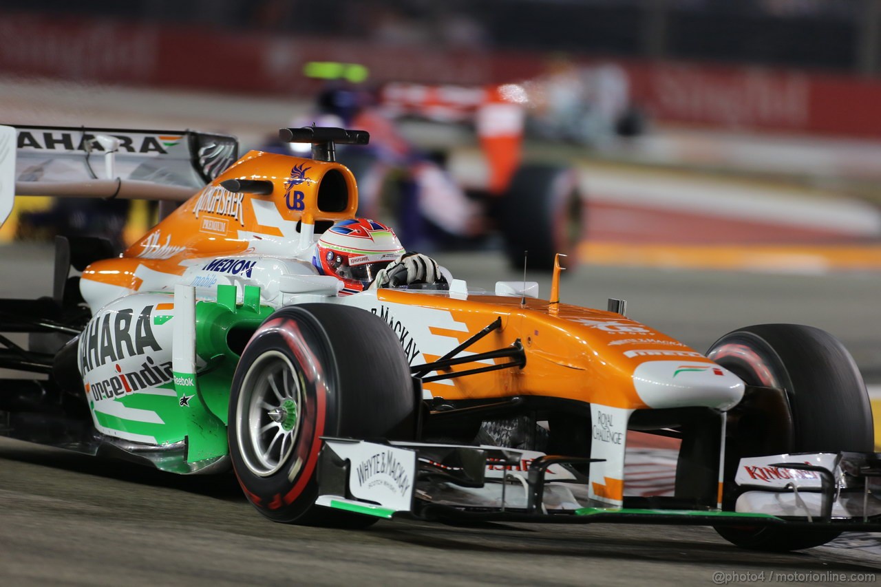 GP SINGAPORE, 22.09.2013- Gara, Paul di Resta (GBR) Sahara Force India F1 Team VJM06