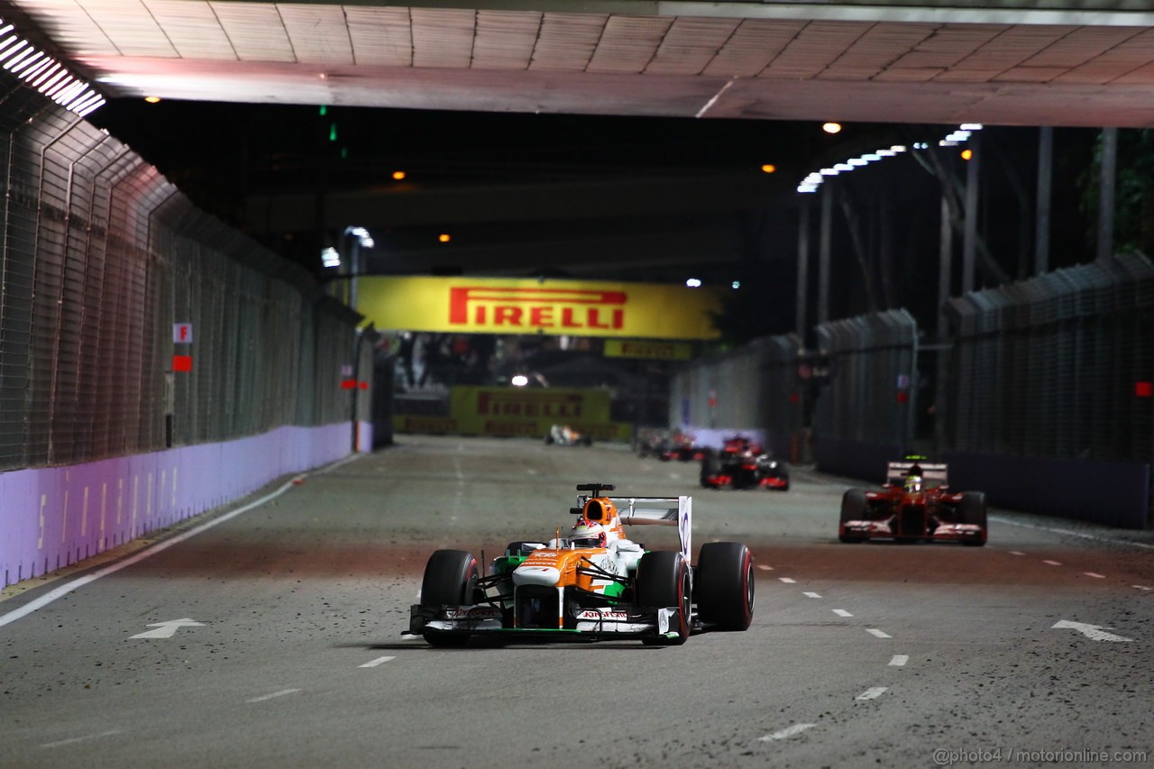 GP SINGAPORE, 22.09.2013- Gara, Paul di Resta (GBR) Sahara Force India F1 Team VJM06