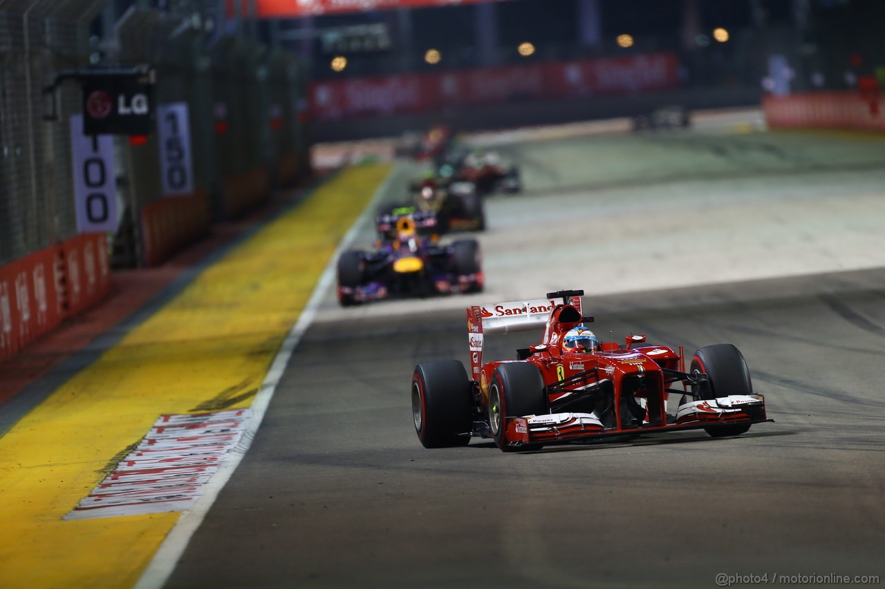 GP SINGAPORE, 22.09.2013- Gara, Fernando Alonso (ESP) Ferrari F138