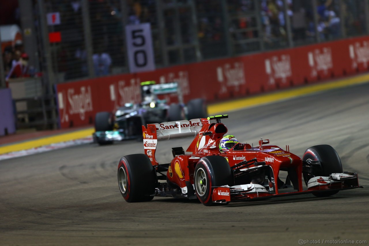 GP SINGAPORE, 22.09.2013- Gara, Felipe Massa (BRA) Ferrari F138