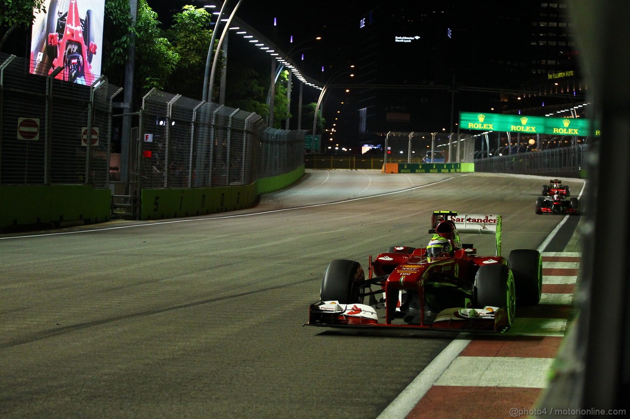 GP SINGAPORE, 22.09.2013- Gara, Felipe Massa (BRA) Ferrari F138