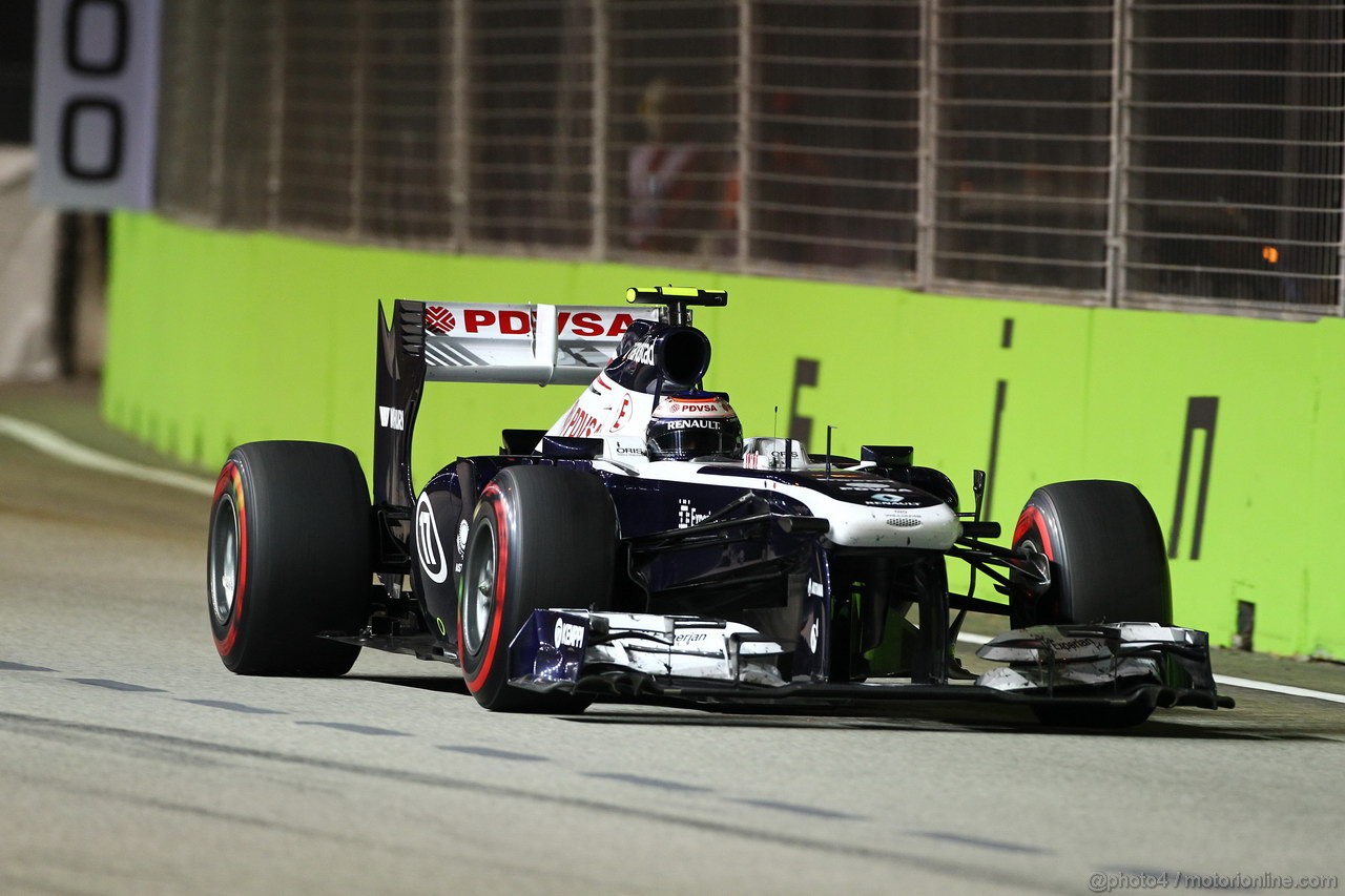 GP SINGAPORE, 22.09.2013- Gara, Valtteri Bottas (FIN), Williams F1 Team FW35