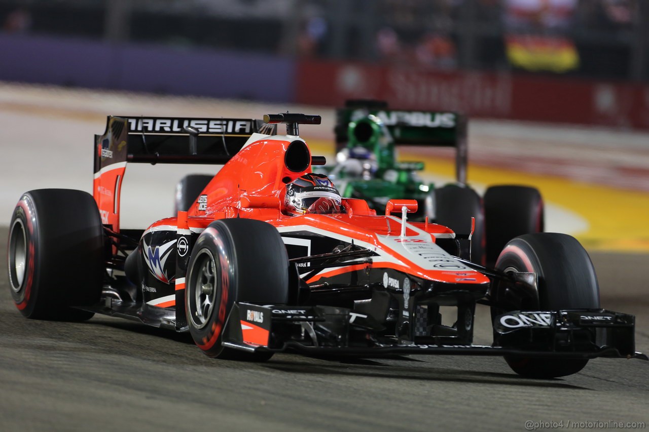 GP SINGAPORE, 22.09.2013- Gara, Jules Bianchi (FRA) Marussia F1 Team MR02