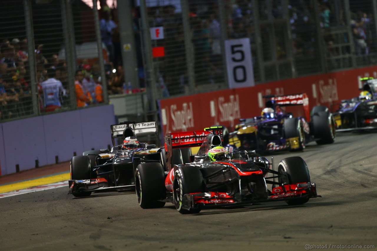 GP SINGAPORE, 22.09.2013- Sergio Perez (MEX) McLaren MP4-28