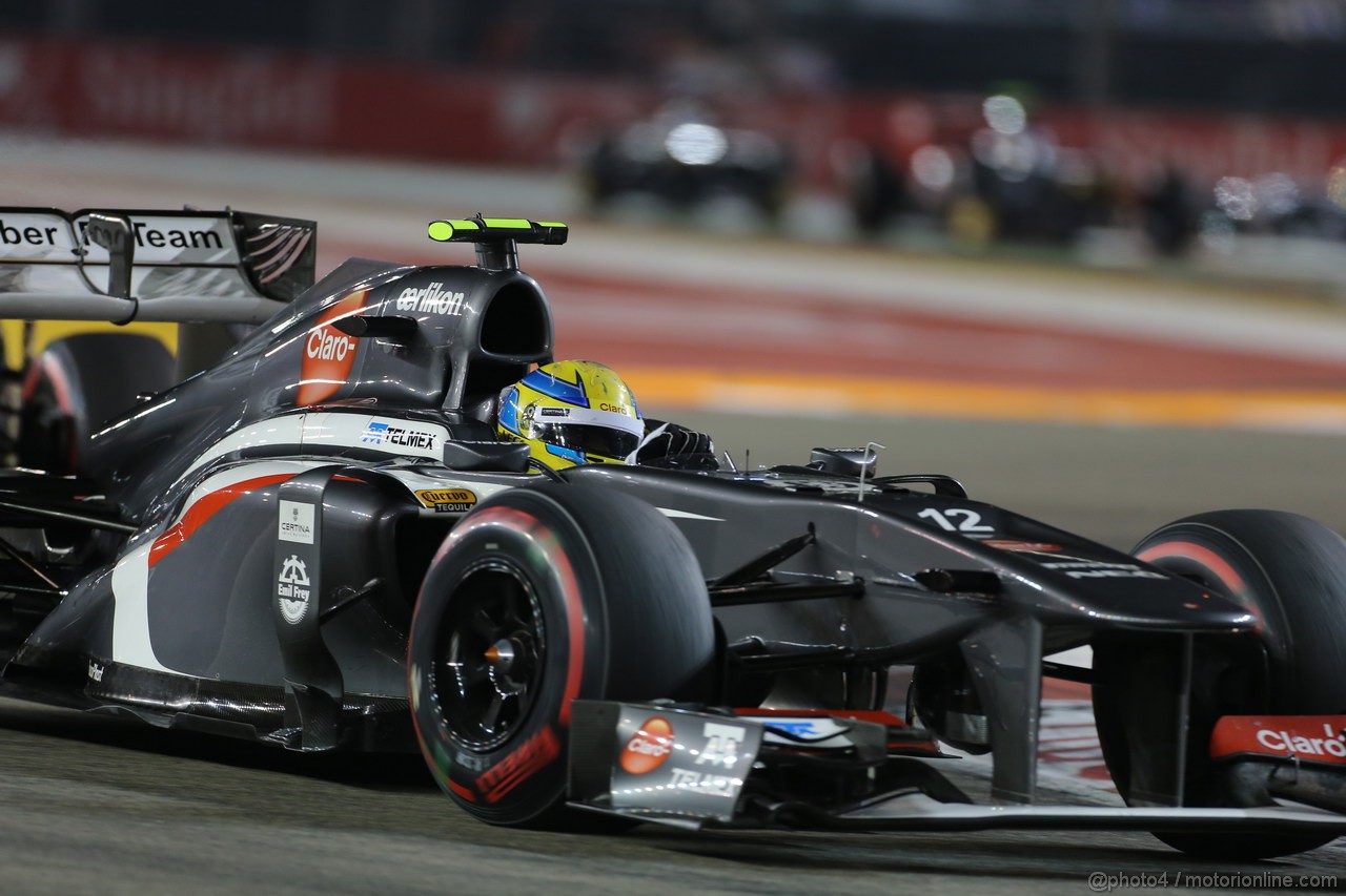 GP SINGAPORE, 22.09.2013- Gara, Esteban Gutierrez (MEX), Sauber F1 Team C32