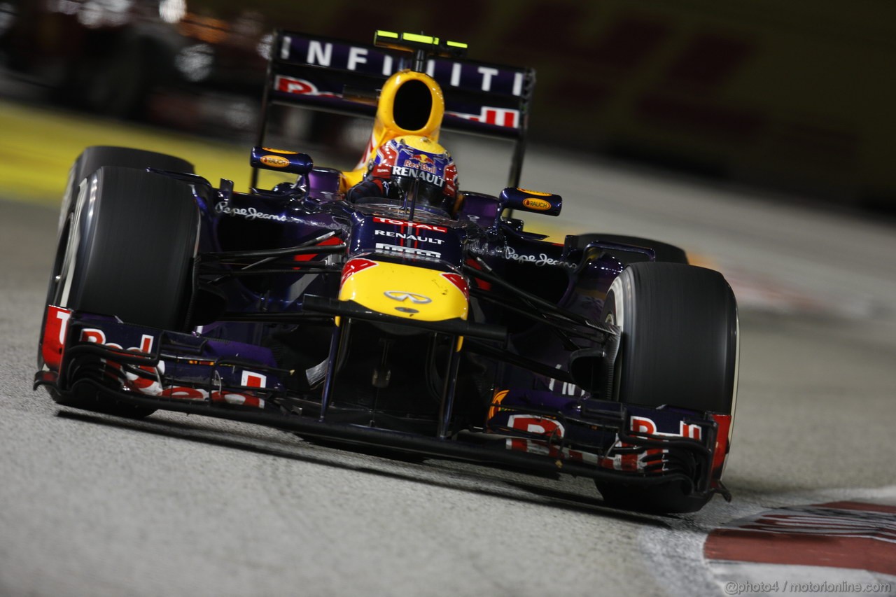 GP SINGAPORE, 22.09.2013- Gara,  Mark Webber (AUS) Red Bull Racing RB9