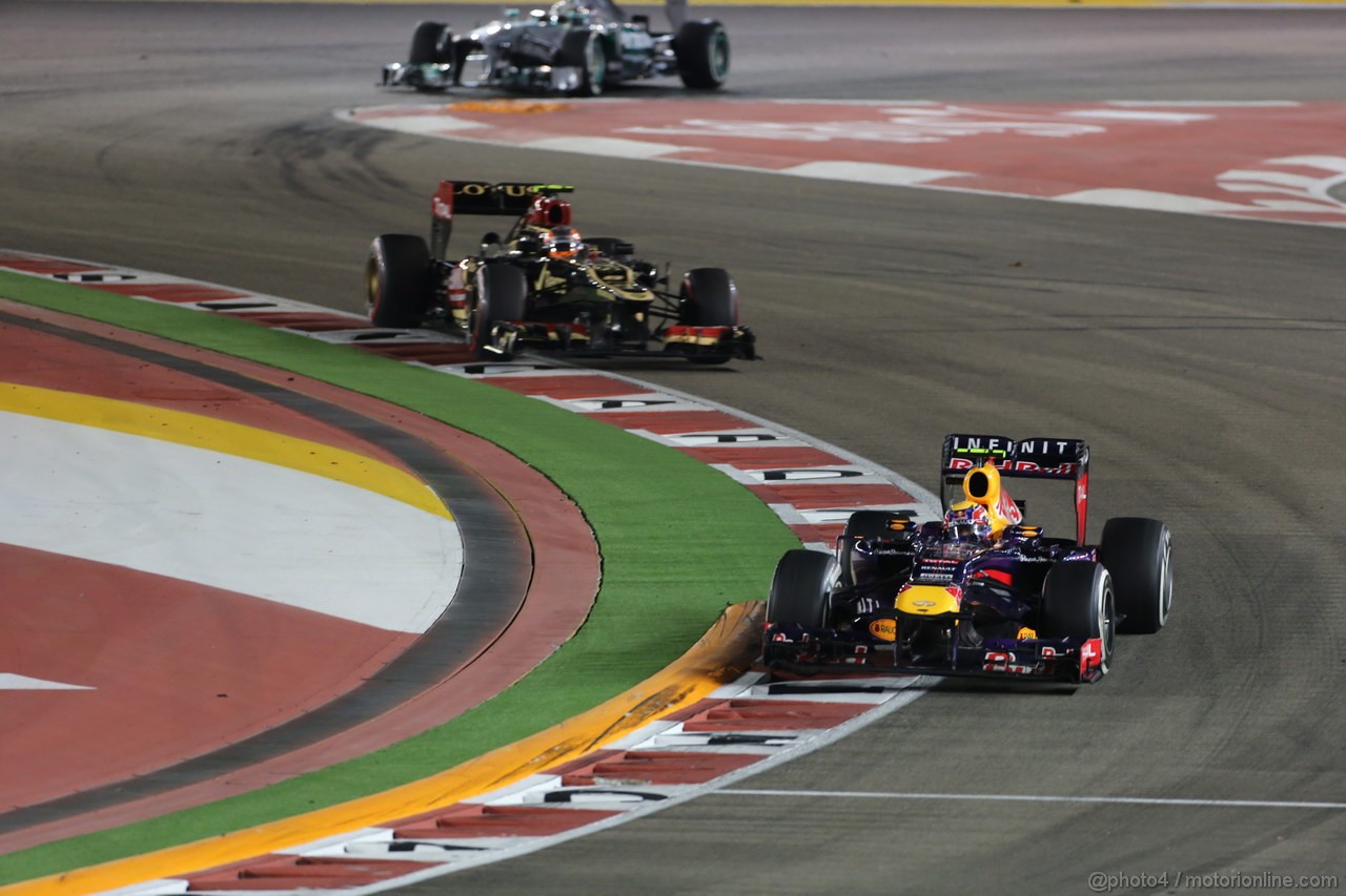 GP SINGAPORE, 22.09.2013- Gara,  Mark Webber (AUS) Red Bull Racing RB9