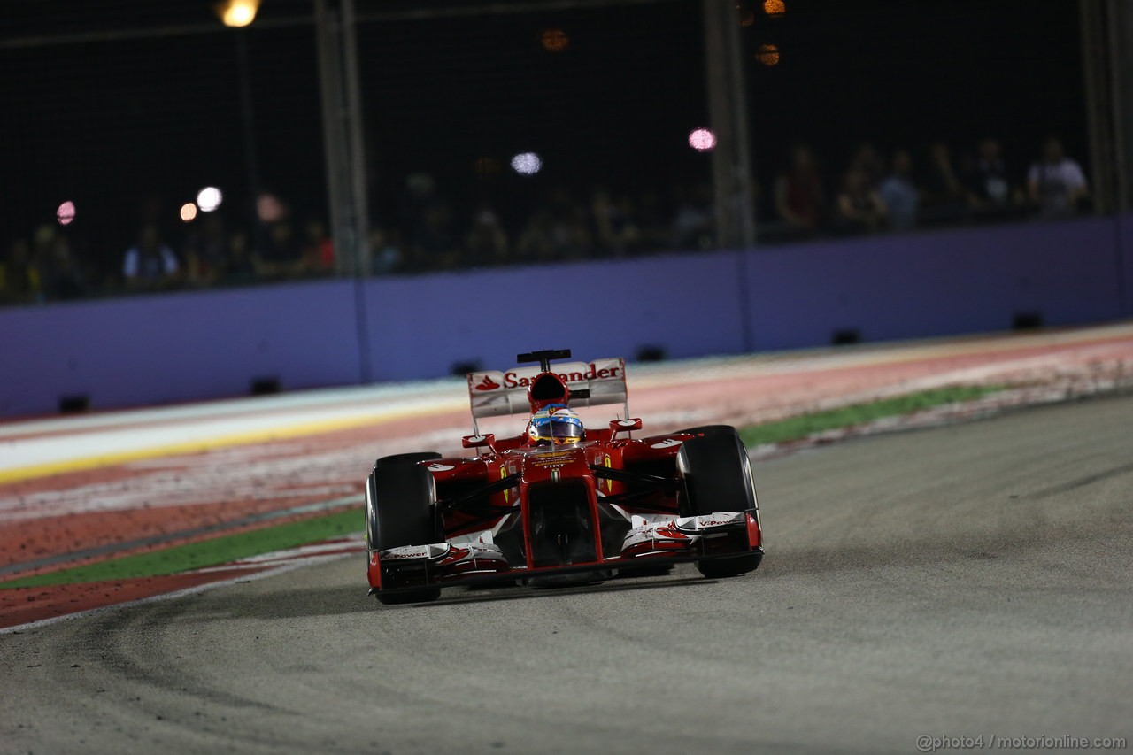 GP SINGAPORE, 22.09.2013- Gara,  Fernando Alonso (ESP) Ferrari F138