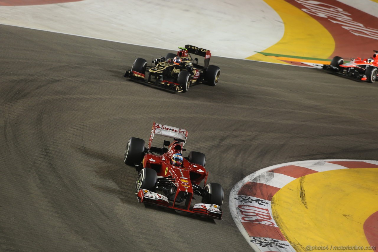 GP SINGAPORE, 22.09.2013- Gara,  Fernando Alonso (ESP) Ferrari F138