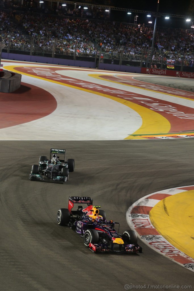 GP SINGAPORE, 22.09.2013- Gara,  Mark Webber (AUS) Red Bull Racing RB9