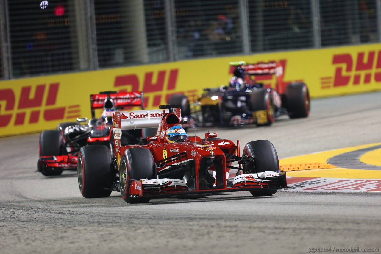 GP SINGAPORE, 22.09.2013- Gara,  Fernando Alonso (ESP) Ferrari F138