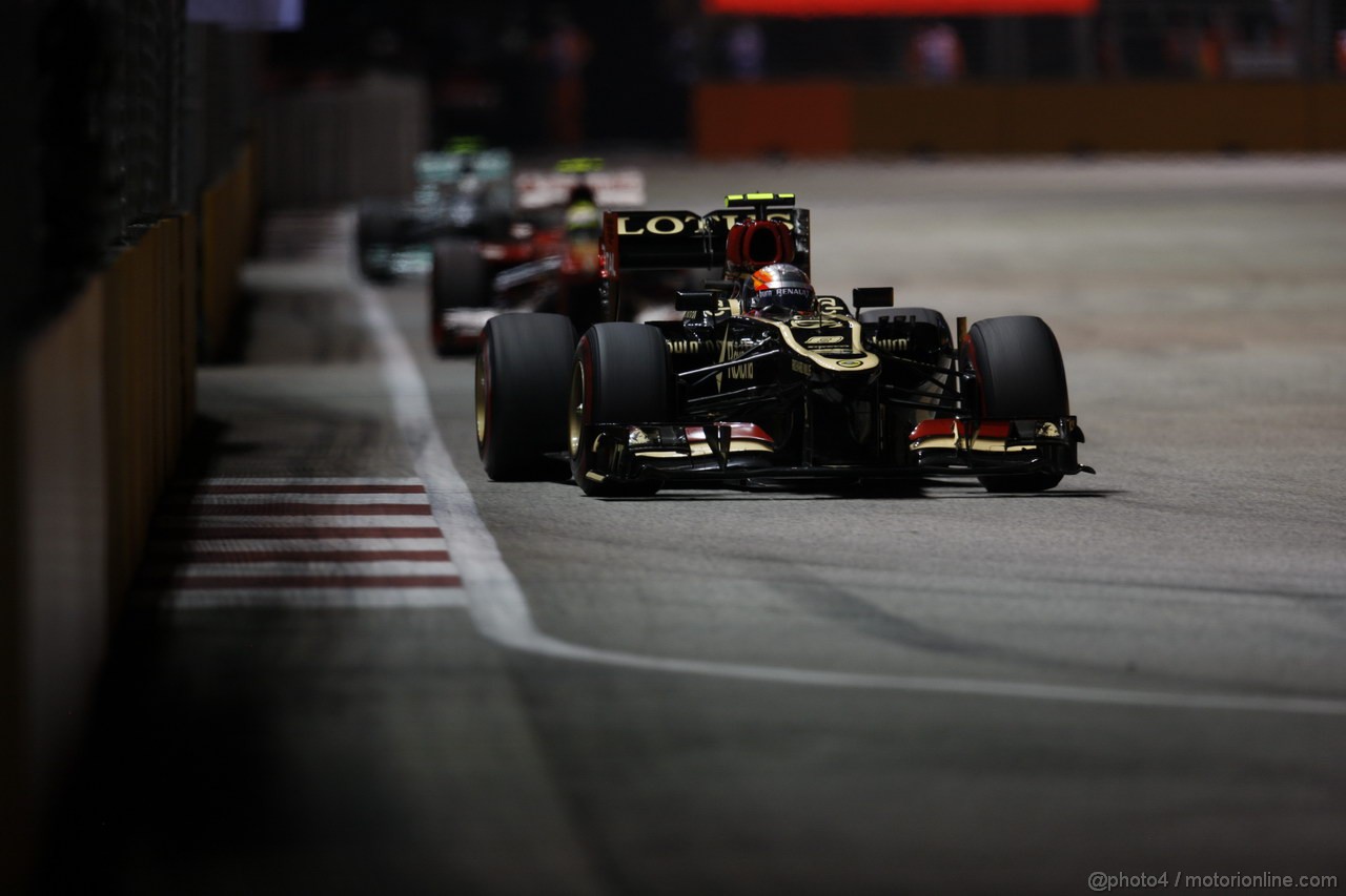 GP SINGAPORE, 22.09.2013- Gara,  Romain Grosjean (FRA) Lotus F1 Team E213