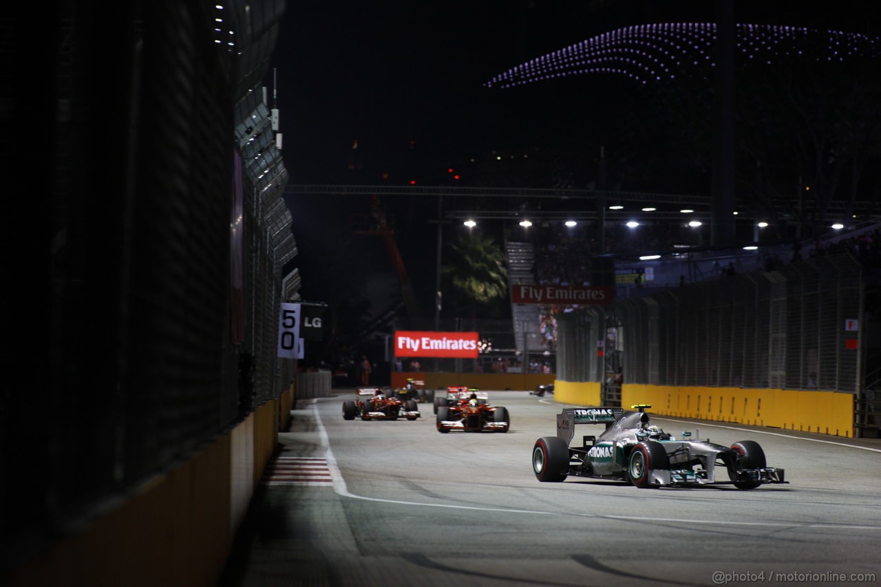 GP SINGAPORE, 22.09.2013- Gara,  Lewis Hamilton (GBR) Mercedes AMG F1 W04