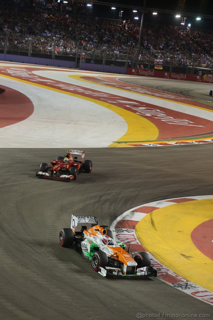 GP SINGAPORE, 22.09.2013- Gara,  Paul di Resta (GBR) Sahara Force India F1 Team VJM06
