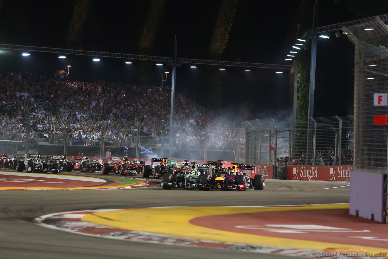 GP SINGAPORE, 22.09.2013- Gara,  The partenza of the race