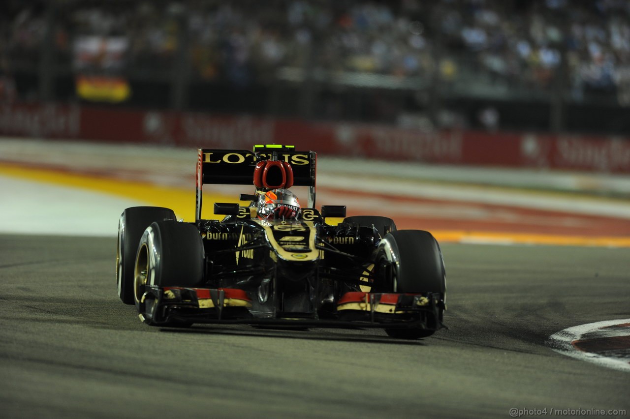 GP SINGAPORE, 22.09.2013- Gara,  Romain Grosjean (FRA) Lotus F1 Team E213