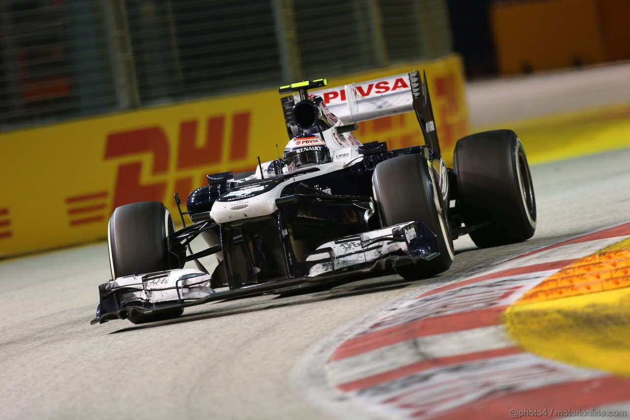 GP SINGAPORE, 22.09.2013- Gara,  Valtteri Bottas (FIN), Williams F1 Team FW35