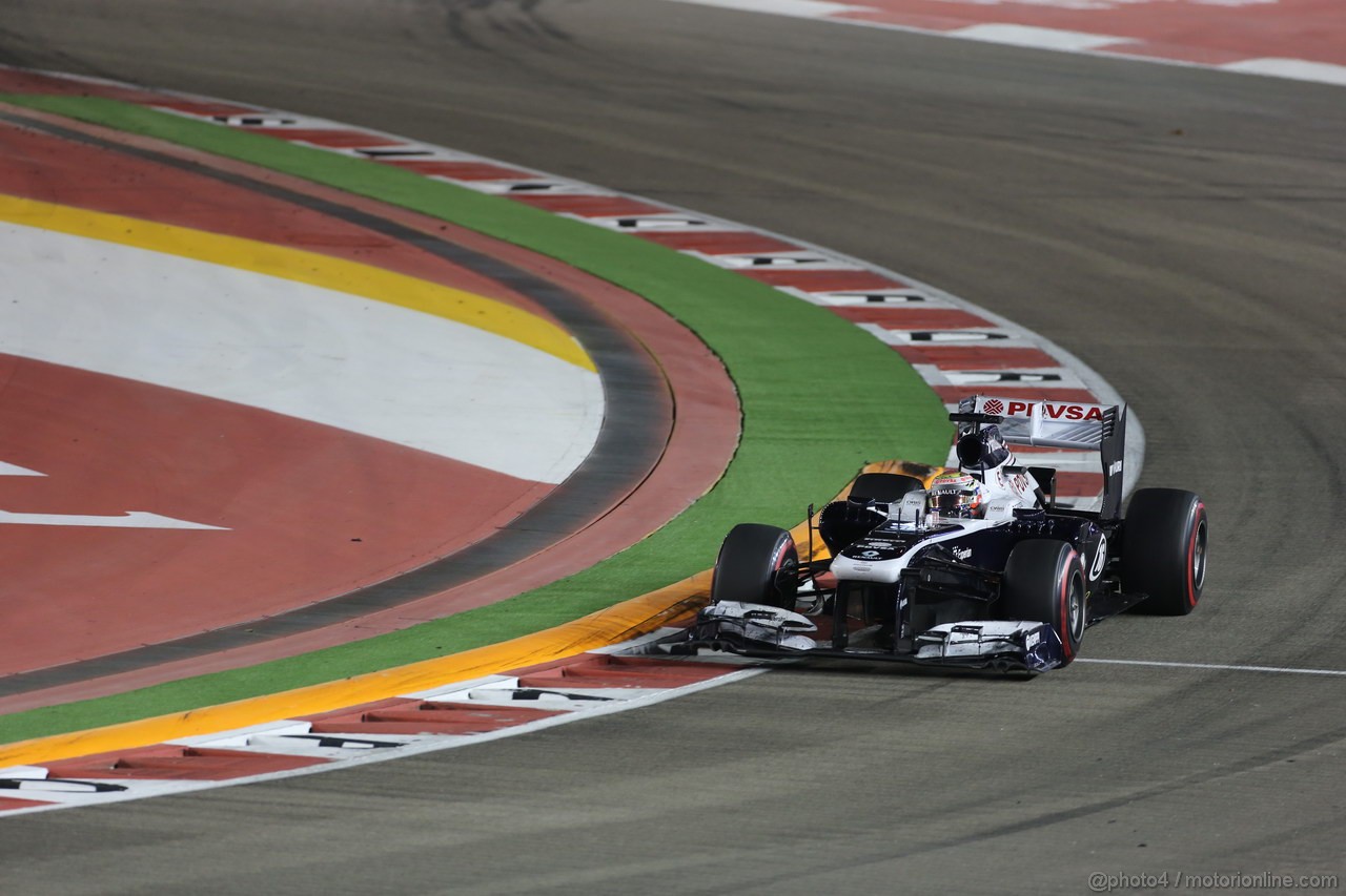 GP SINGAPORE, 22.09.2013- Gara,  Pastor Maldonado (VEN) Williams F1 Team FW35