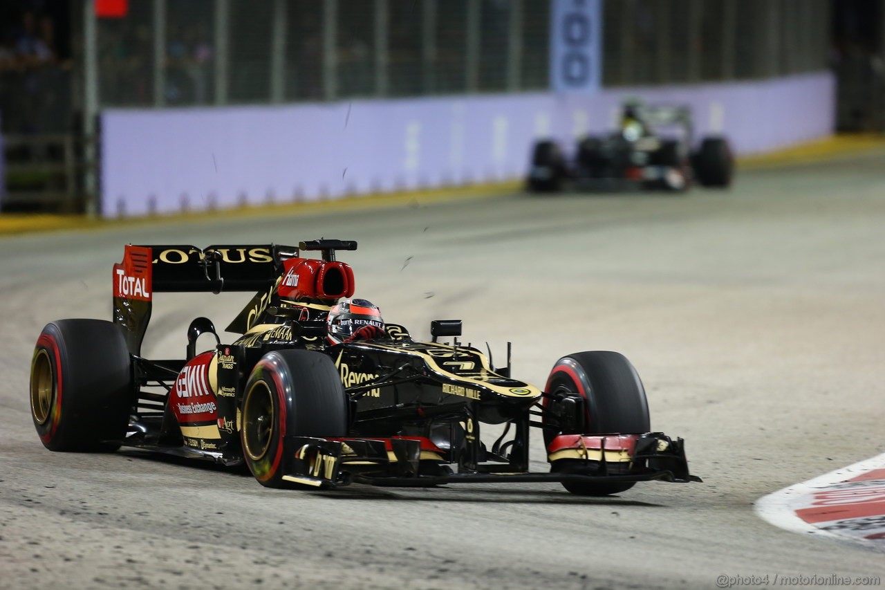 GP SINGAPORE, 22.09.2013- Gara,  Kimi Raikkonen (FIN) Lotus F1 Team E21