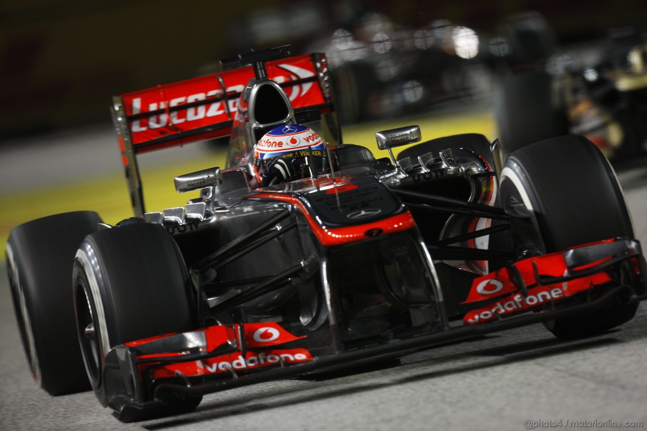 GP SINGAPORE, 22.09.2013- Gara,  Jenson Button (GBR) McLaren Mercedes MP4-28