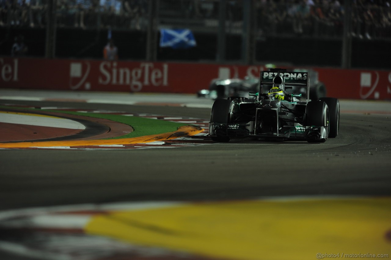 GP SINGAPORE, 22.09.2013- Gara,  Nico Rosberg (GER) Mercedes AMG F1 W04