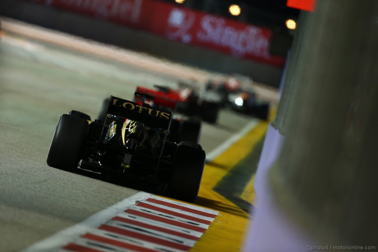 GP SINGAPORE, 22.09.2013- Gara,  Kimi Raikkonen (FIN) Lotus F1 Team E21