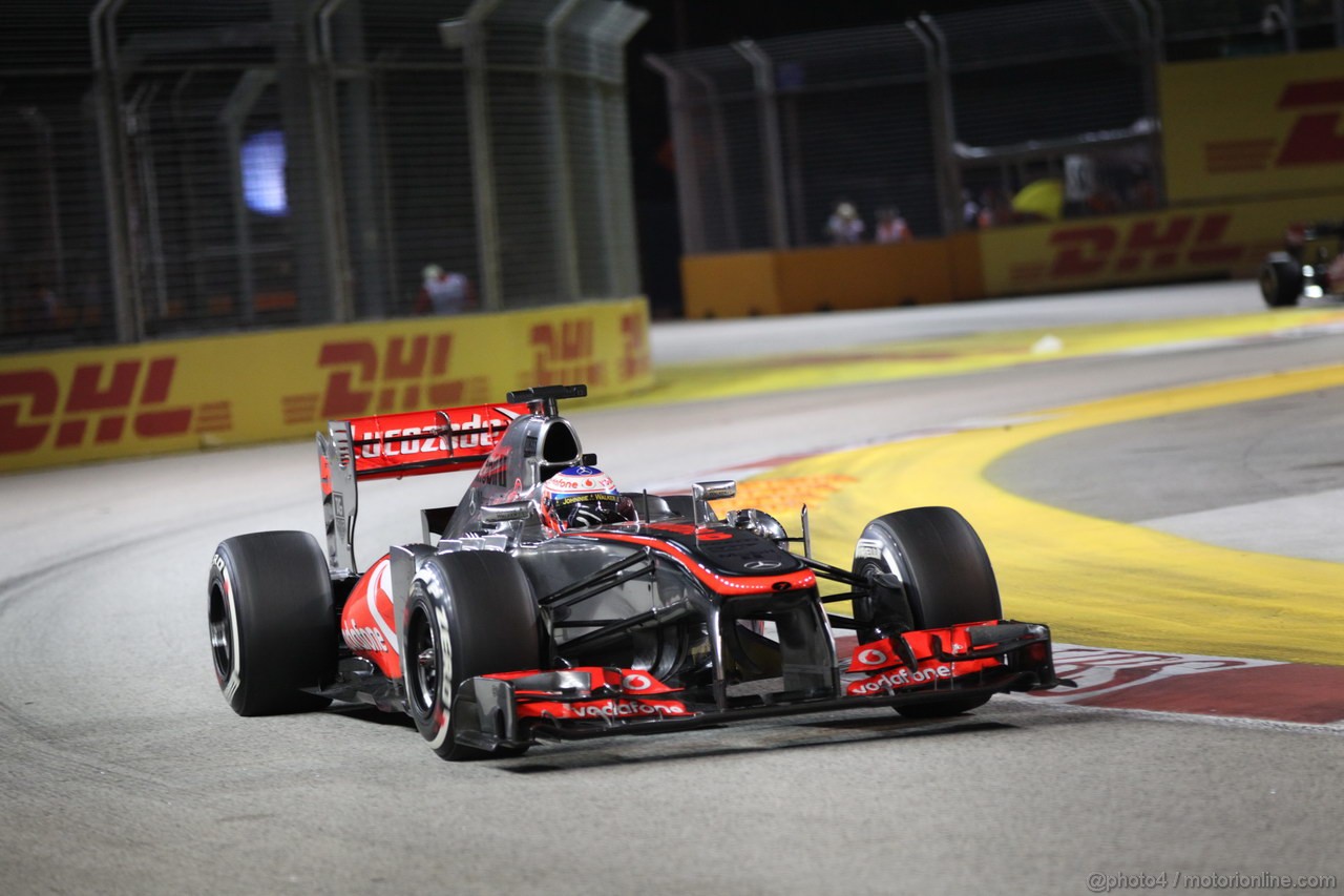 GP SINGAPORE, 22.09.2013- Gara,  Jenson Button (GBR) McLaren Mercedes MP4-28