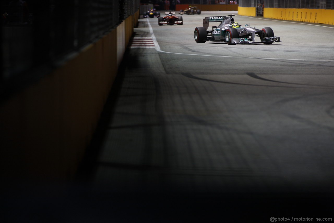 GP SINGAPORE, 22.09.2013- Gara,  Nico Rosberg (GER) Mercedes AMG F1 W04