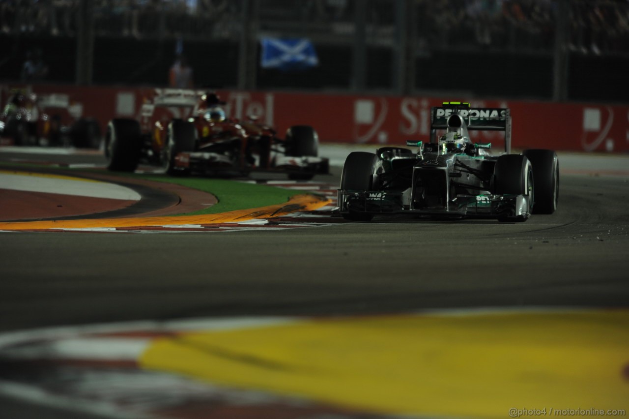 GP SINGAPORE, 22.09.2013- Gara,  Lewis Hamilton (GBR) Mercedes AMG F1 W04