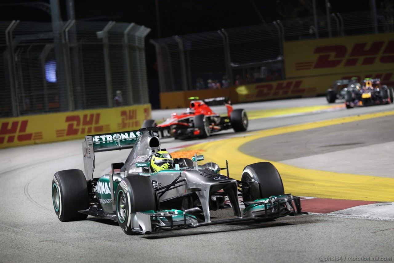 GP SINGAPORE, 22.09.2013- Gara,  Nico Rosberg (GER) Mercedes AMG F1 W04