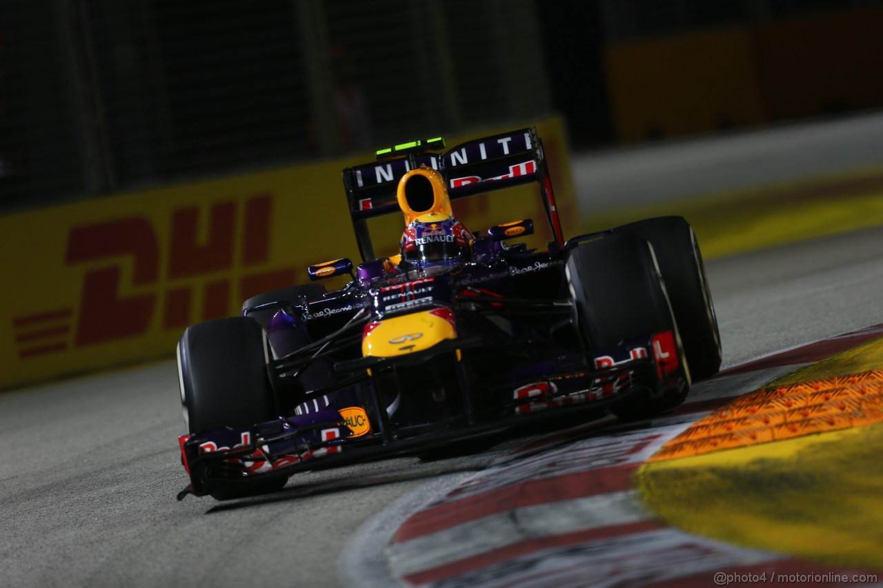 GP SINGAPORE, 22.09.2013- Gara,  Mark Webber (AUS) Red Bull Racing RB9