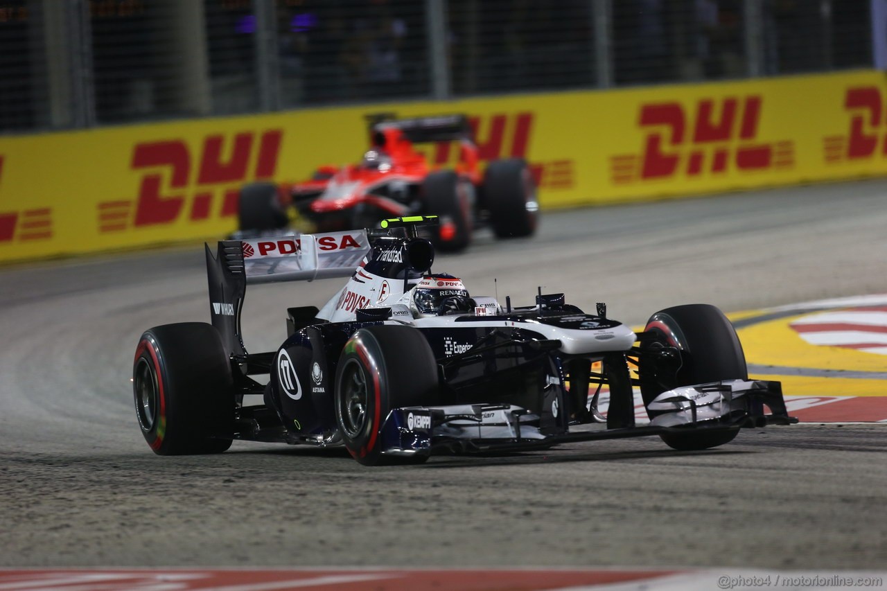 GP SINGAPORE, 22.09.2013- Gara,  Valtteri Bottas (FIN), Williams F1 Team FW35