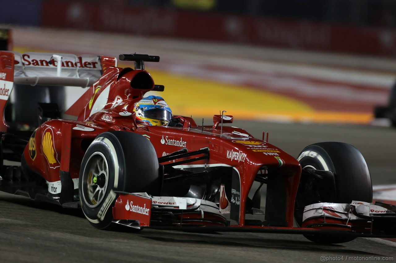 GP SINGAPORE, 22.09.2013- Gara,  Fernando Alonso (ESP) Ferrari F138