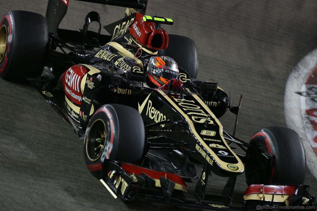 GP SINGAPORE, 22.09.2013- Gara,  Romain Grosjean (FRA) Lotus F1 Team E213