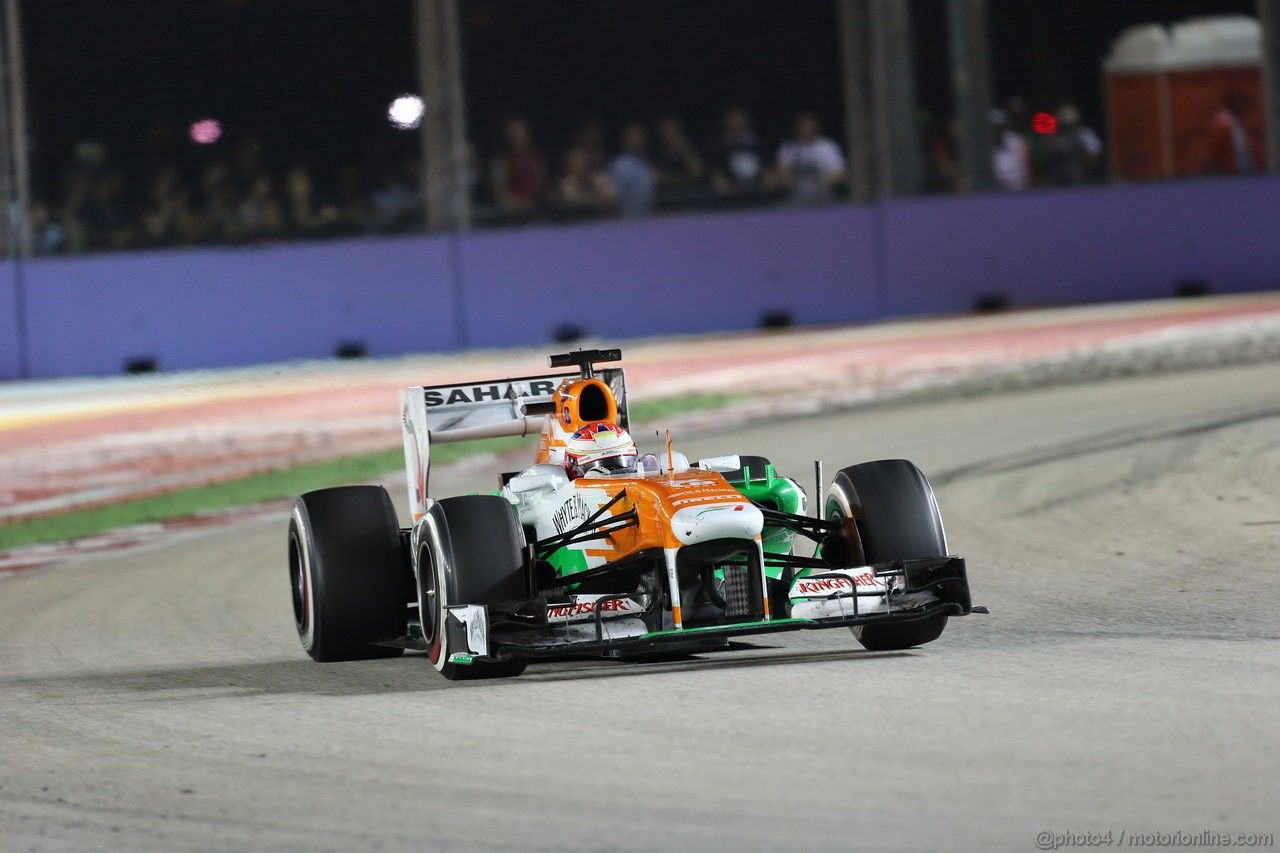 GP SINGAPORE, 22.09.2013- Gara,  Paul di Resta (GBR) Sahara Force India F1 Team VJM06